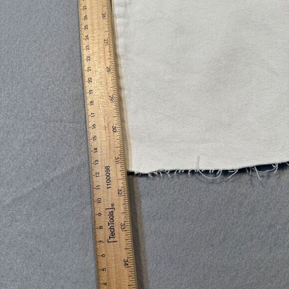 Free People Wide Leg Jeans Womens 30 Cream Ivory High Rise Denim Seam Accent - Picture 6 of 15